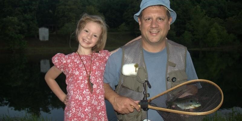 Festival Director Beau Beasley with his daughter Maggie